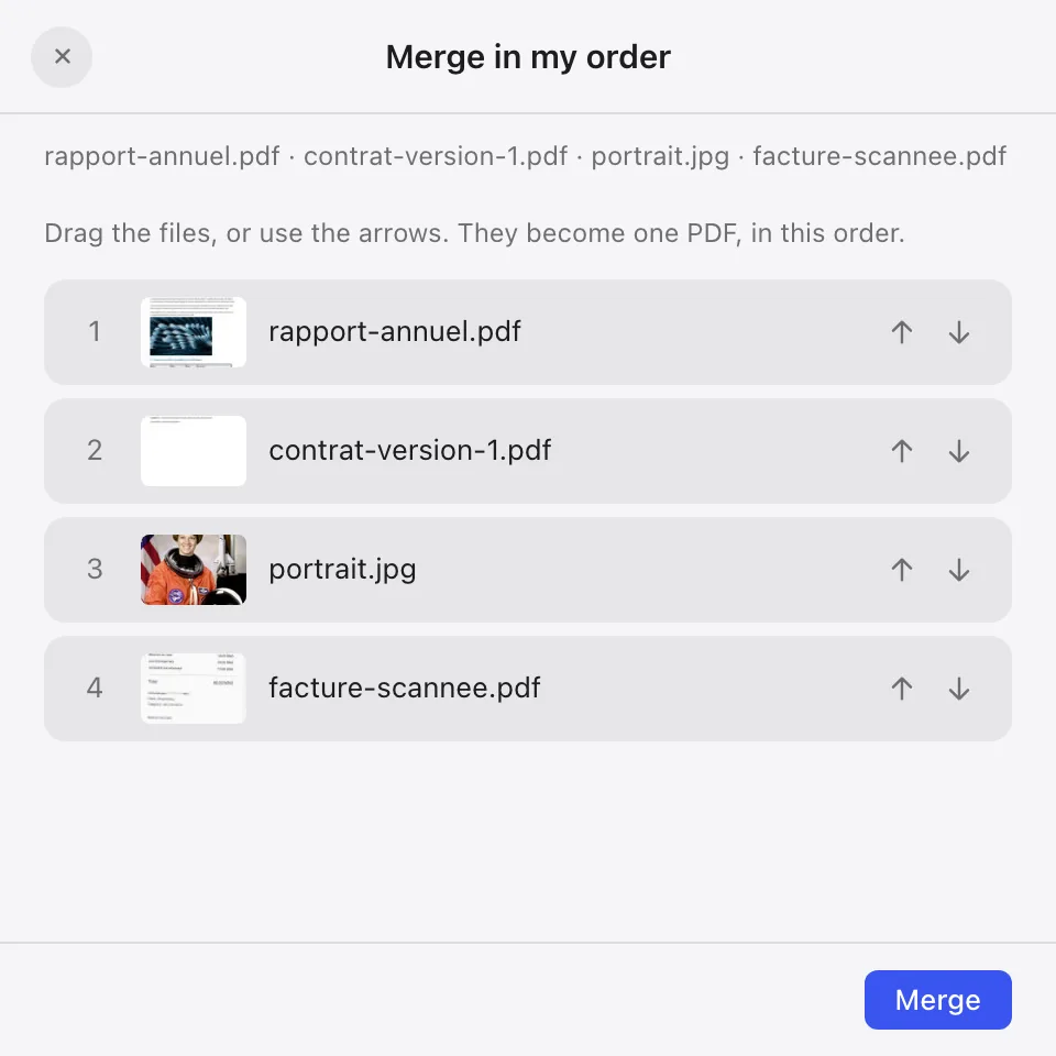 Merge PDFs