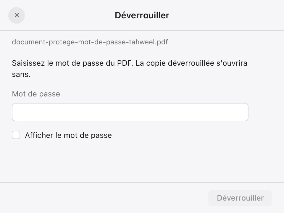 Déverrouiller